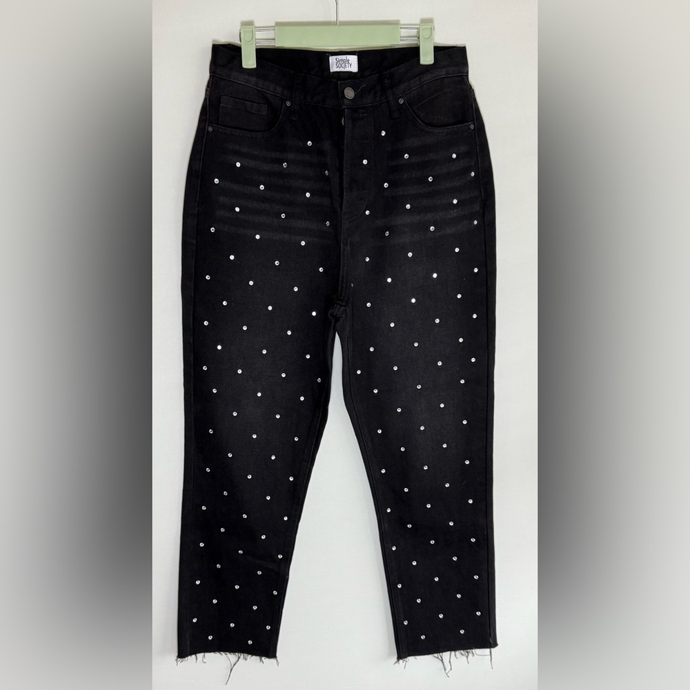 Simple Society rhinestone studded black jeans • Women’s size 9/29